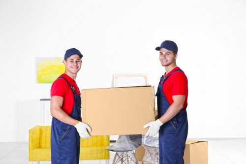 House movers loading a family home move in Ealing