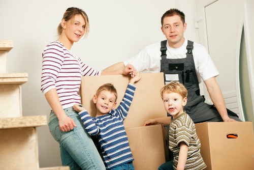 Packed moving boxes ready for a local Ealing relocation